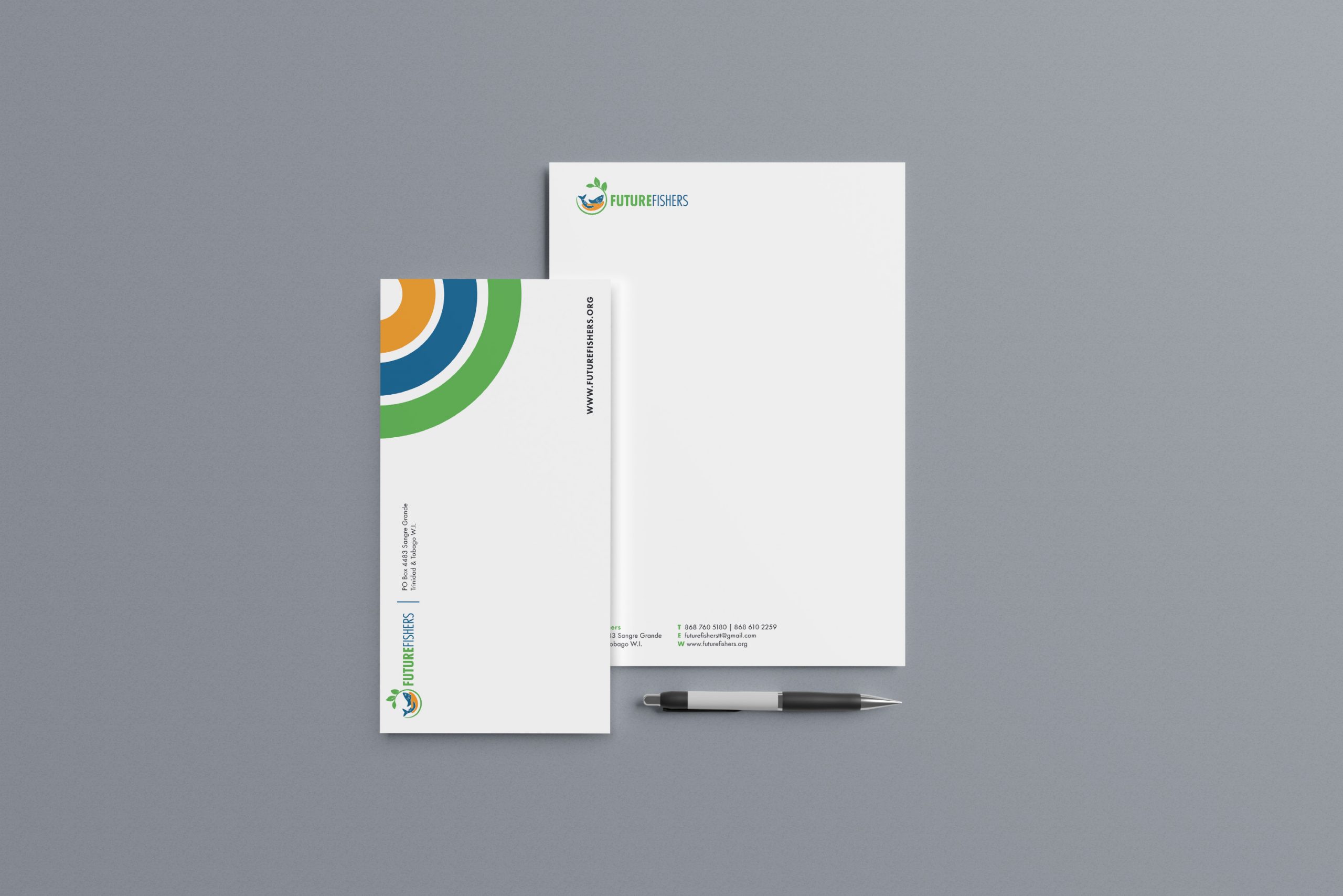 Top View Envelope and A4 Paper Mockup copy